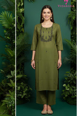 Women's Dobby Cotton 2-Piece Kurti Set for Summer – 250187